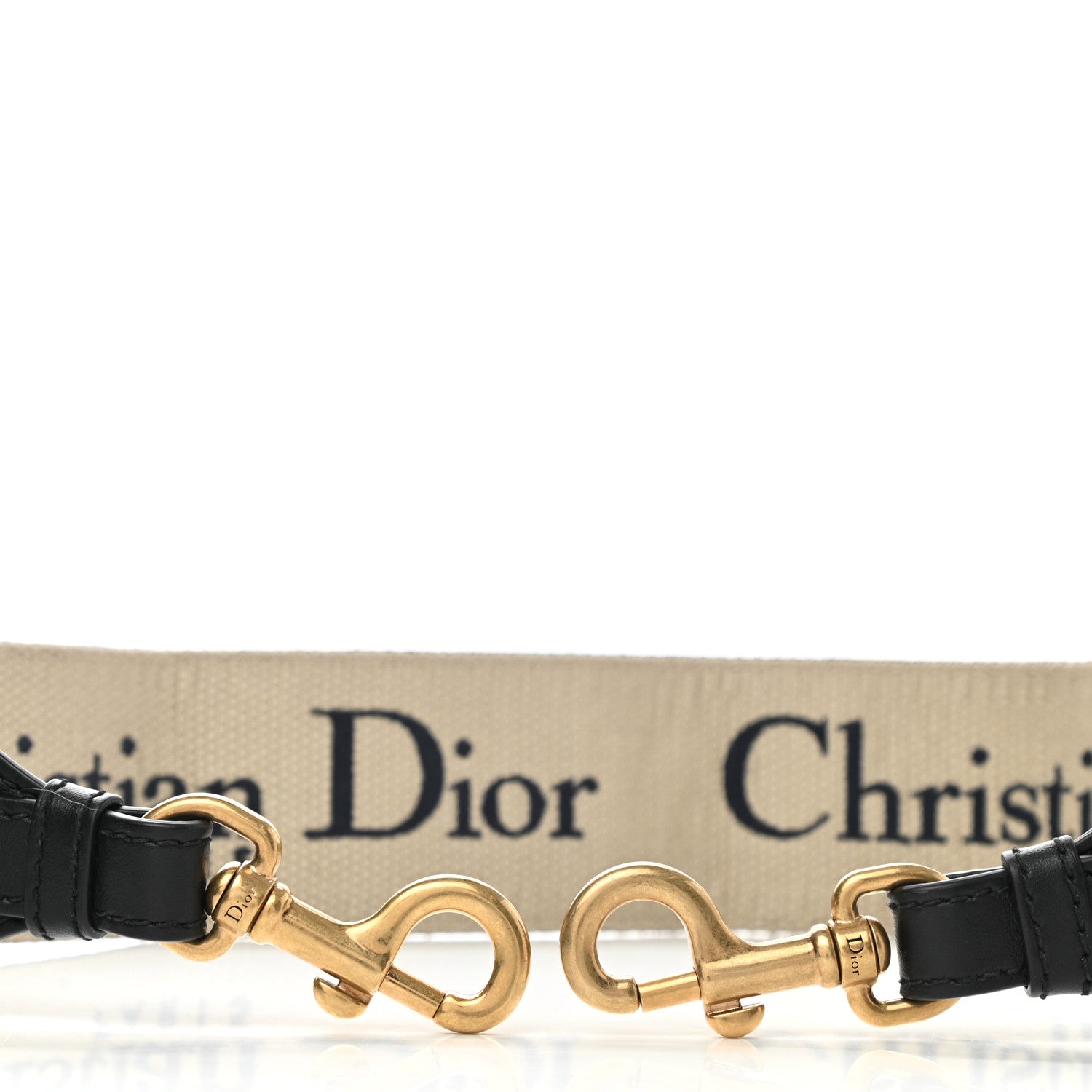 Christian Dior Canvas Embroidered Shoulder Strap Black 5 of 5