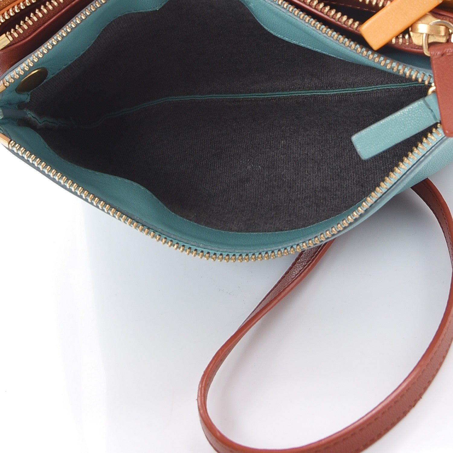 Celine Lambskin Small Multicolor Trio Crossbody Bag Antarctic 7 of 11