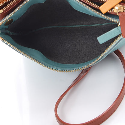 Celine Lambskin Small Multicolor Trio Crossbody Bag Antarctic 7 of 11