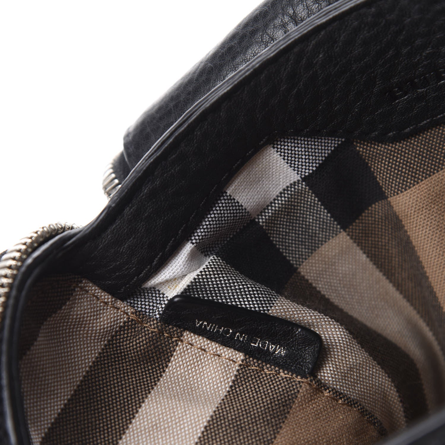 Burberry Grained Calfskin Eyelet Small Zip Crossbody Bag Black 9 of 11