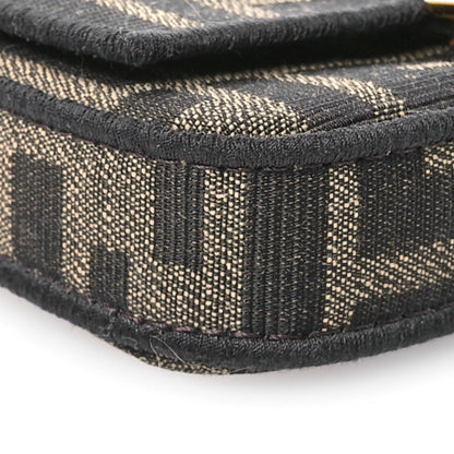 Fendi Fabric Jacquard FF 1974 Nano Baguette Charm Tobacco Moro Black 9 of 12