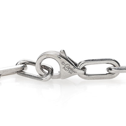 Cartier 18K White Gold SM Santos De Cartier Link Necklace 4 of 7
