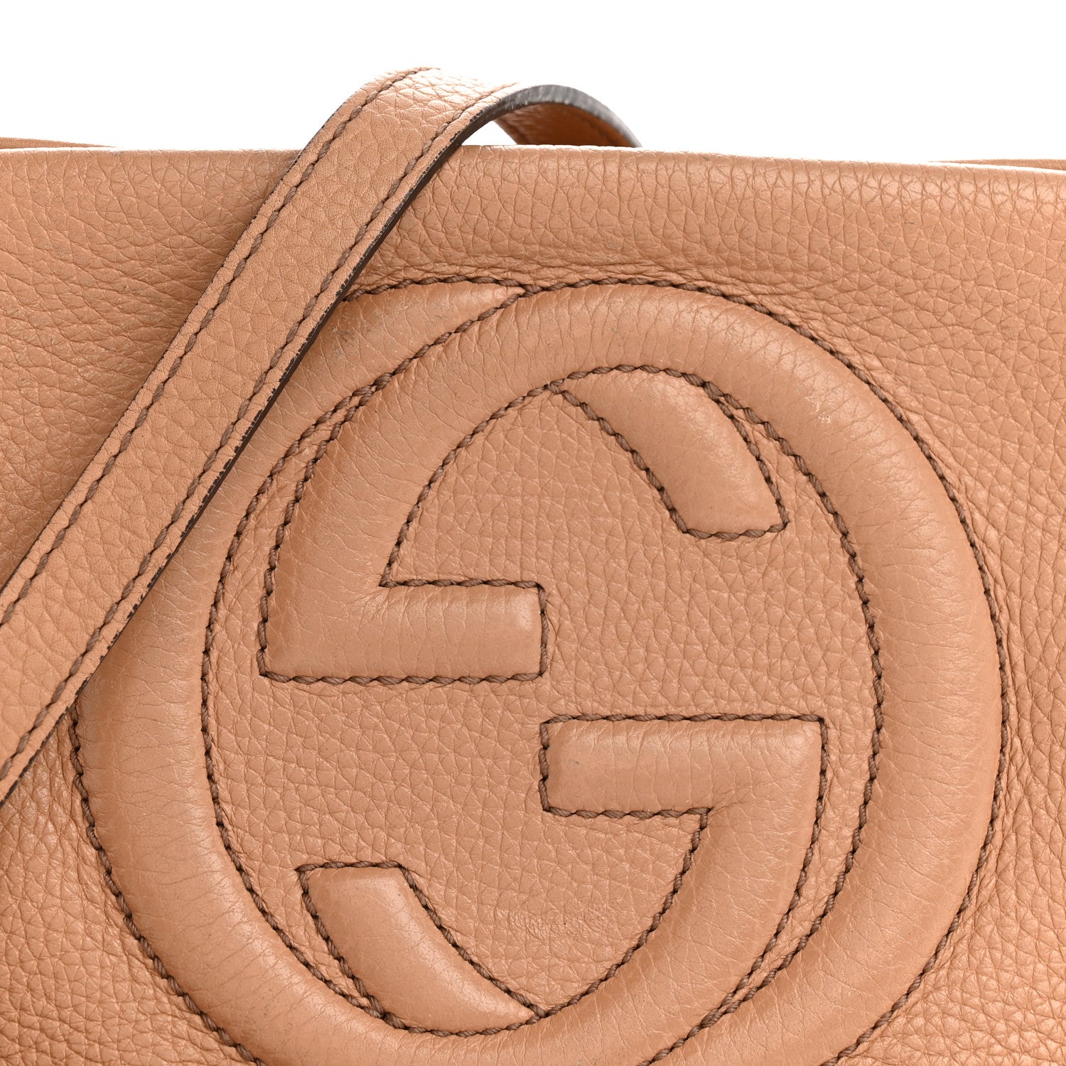 Gucci Pebbled Calfskin Small Soho Disco Bag Rose Beige 8 of 16