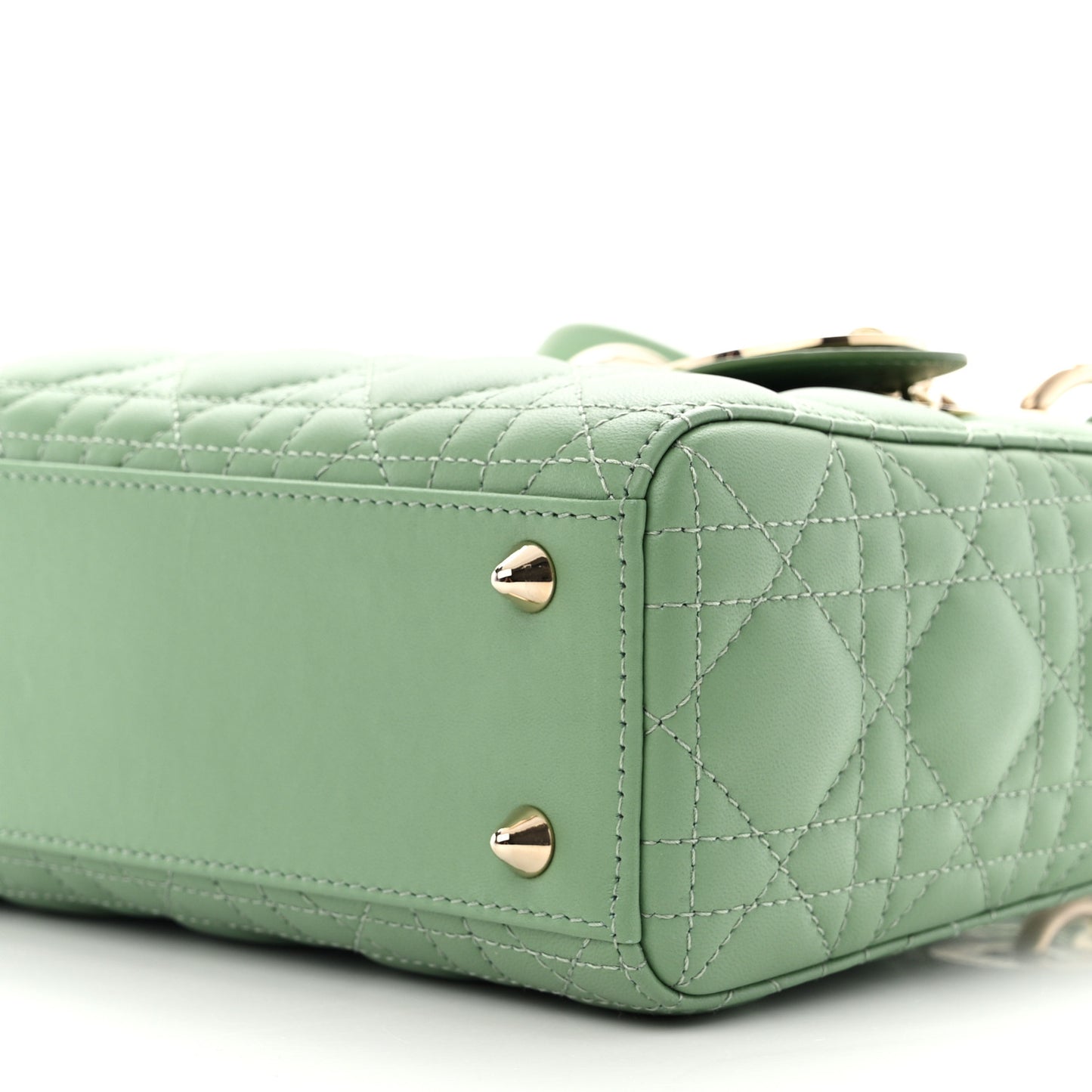 Lambskin Cannage Small My ABCDior Lady Dior Green
