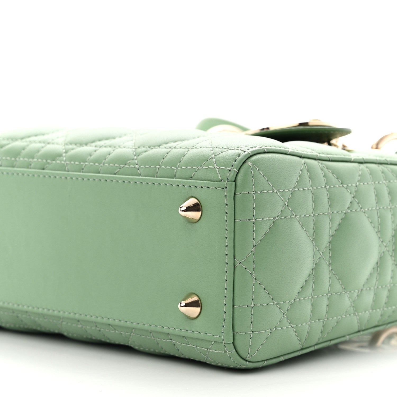Christian Dior Lambskin Cannage Small My ABCDior Lady Dior Green 9 of 10