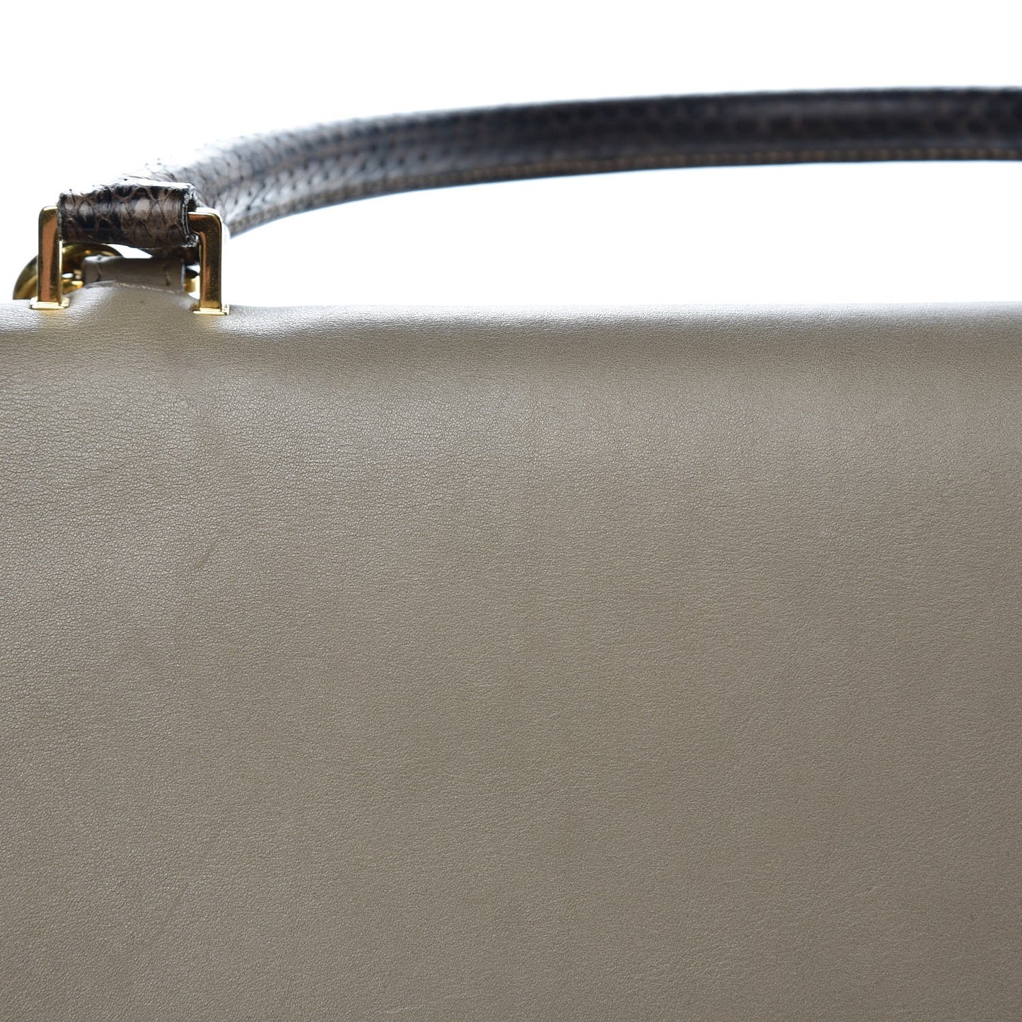 Calfskin Suede Whipsnake Medium Trapeze Taupe