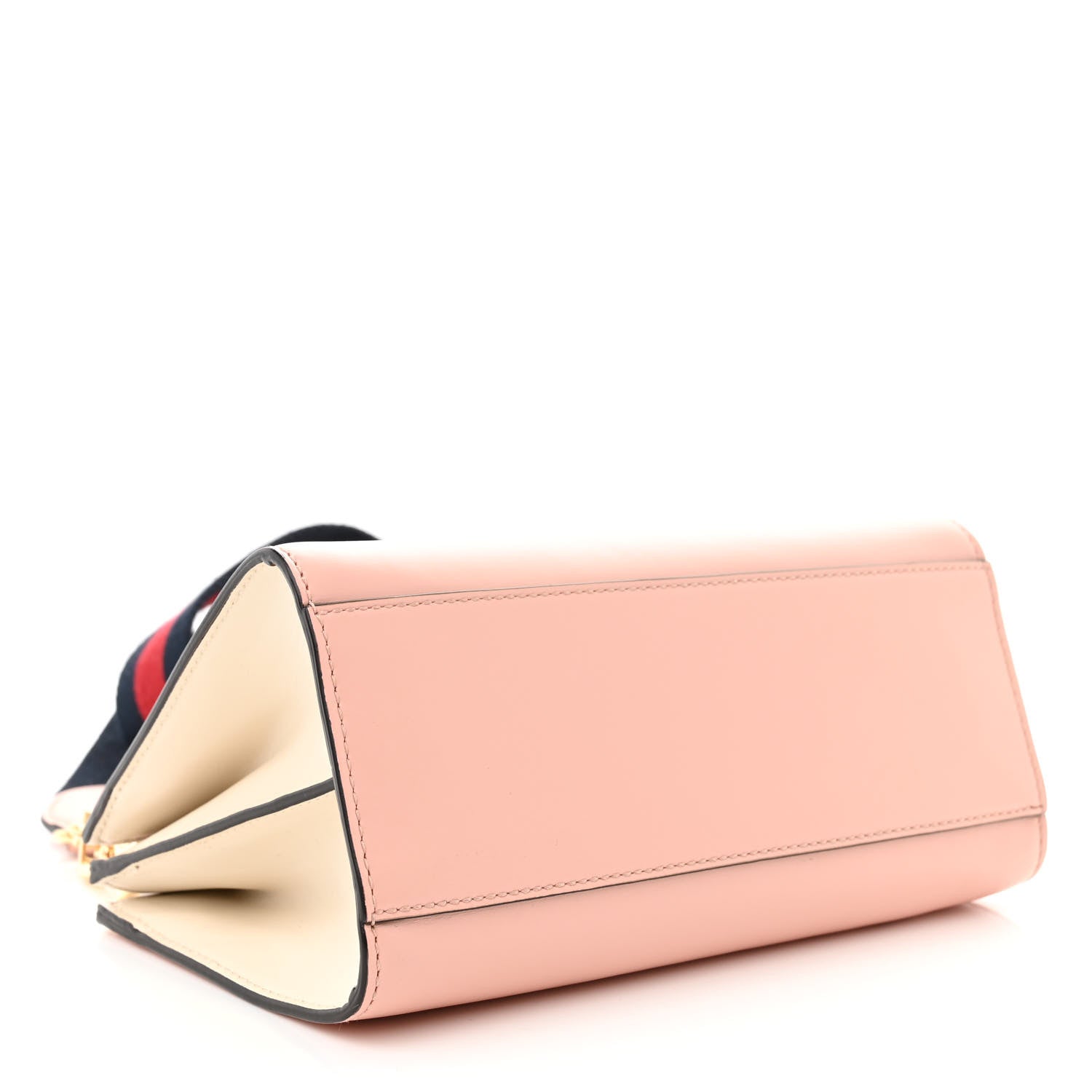 Gucci Nappa Bamboo Web Small Nymphaea Top Handle Bag Perfect Pink Mystic White 4 of 11