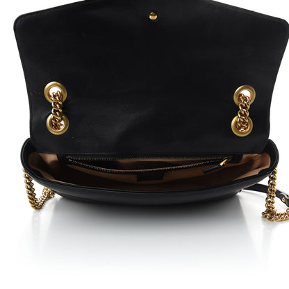 Gucci Calfskin Matelasse Medium GG Marmont Shoulder Bag Black 8 of 11