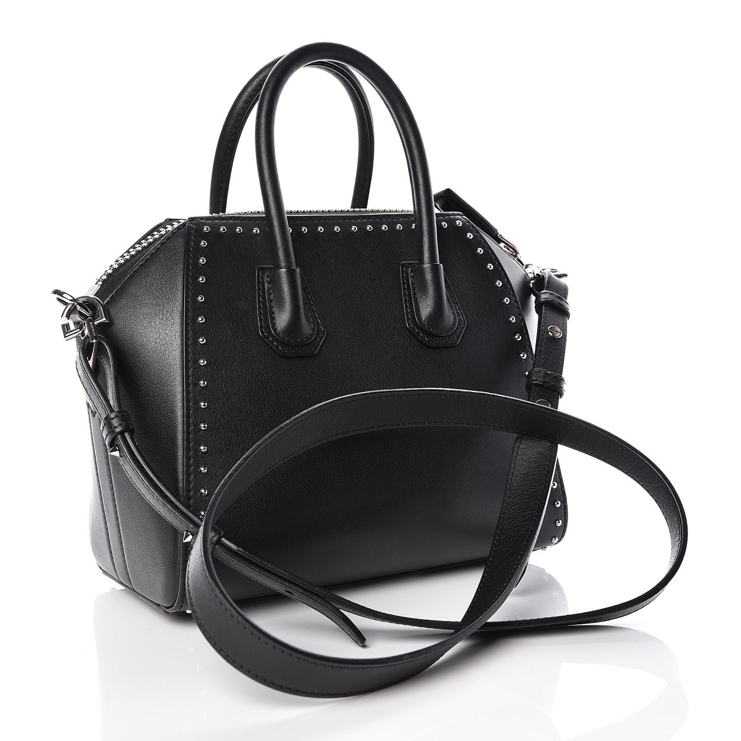 Givenchy Smooth Calfskin Mini Studded Antigona Black 3 of 17