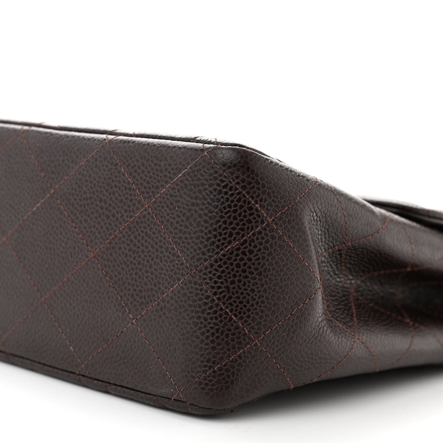 Caviar Quilted Jumbo Single Flap Brown