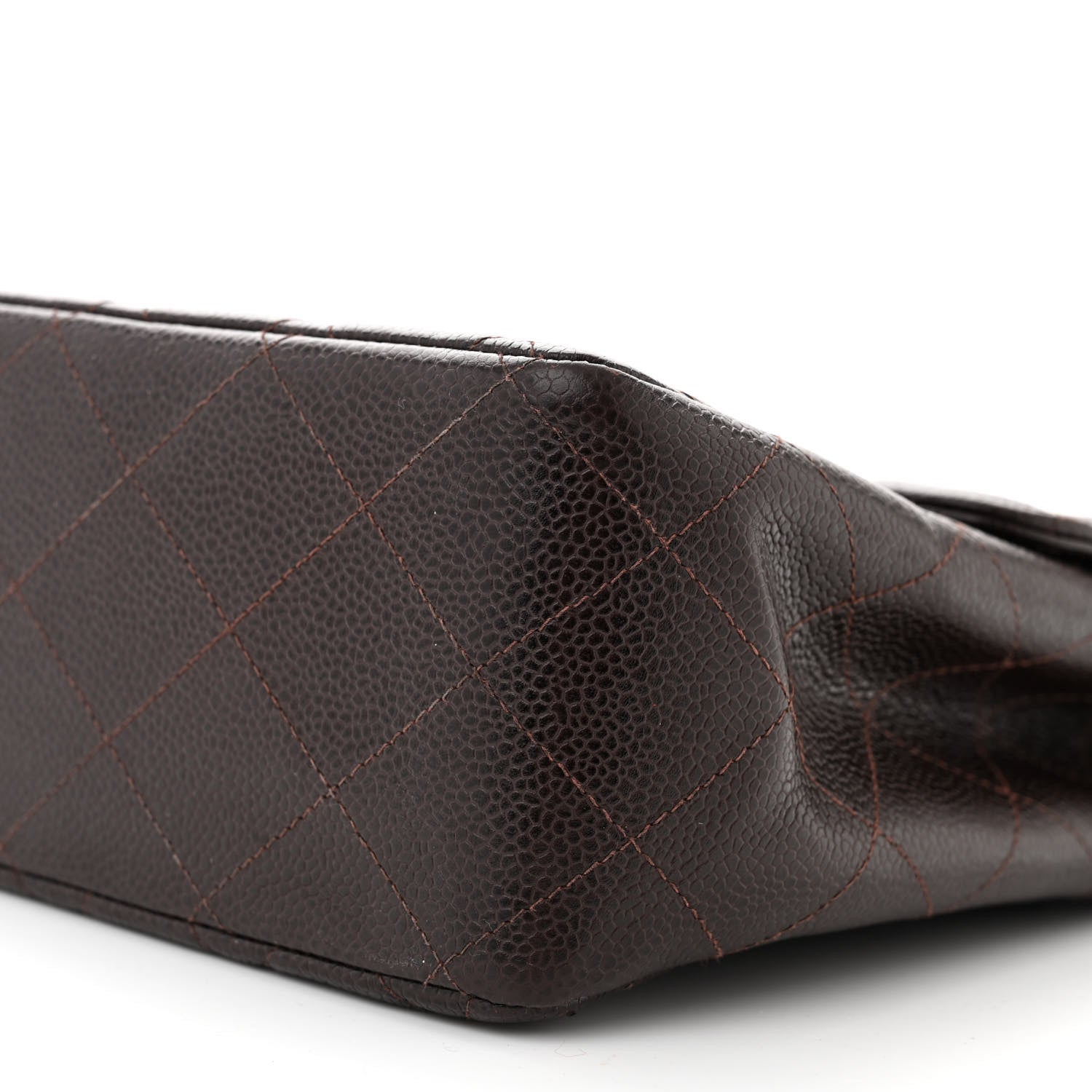 Chanel Caviar Quilted Jumbo Single Flap Brown 10 of 12