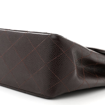 Chanel Caviar Quilted Jumbo Single Flap Brown 10 of 12