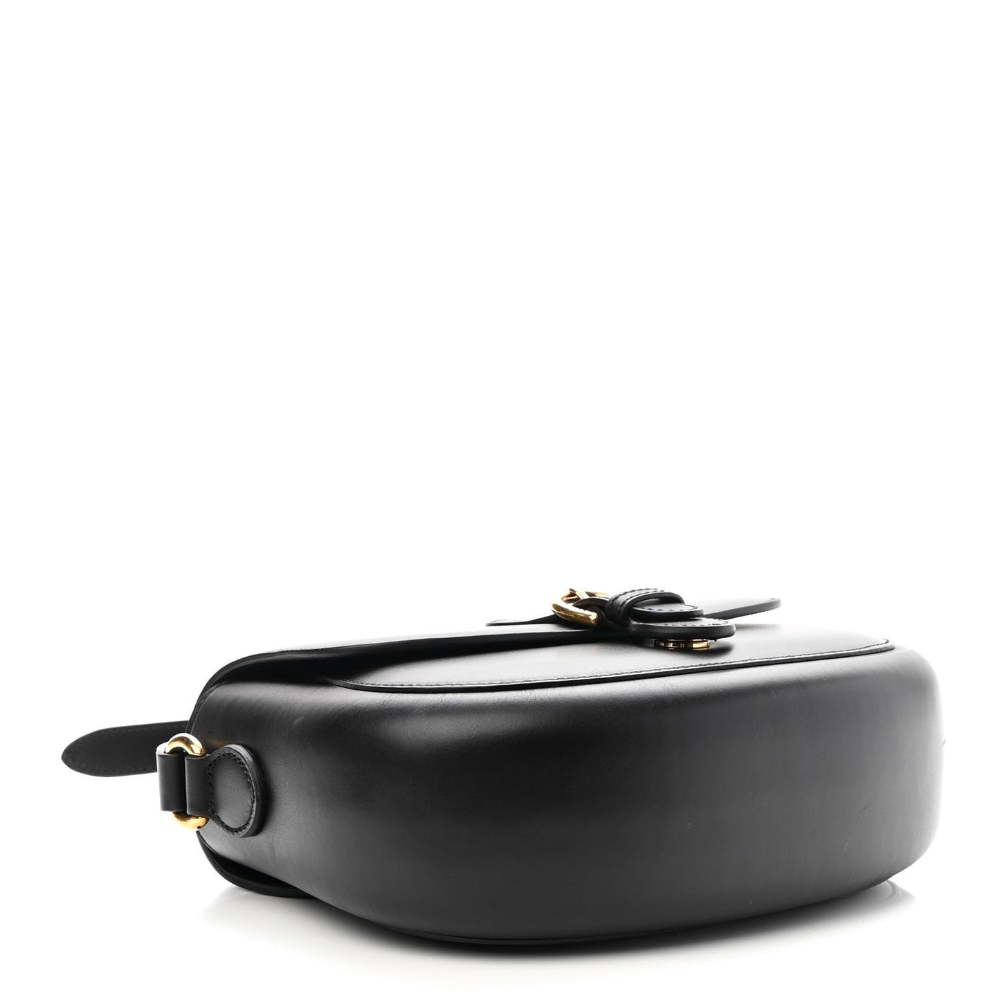 Charisma Calfskin Gucci Embossed Shoulder Flap Bag Black