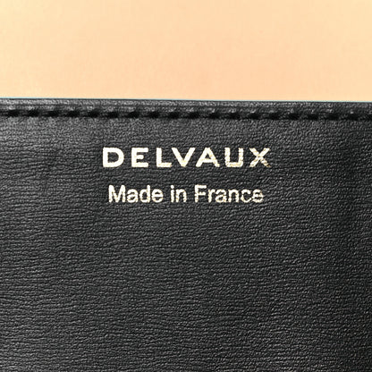 Delvaux Box Calfskin Perforated Paisley Presse Clutch Black 6 of 10