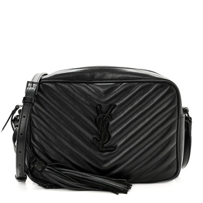 Saint Laurent Calfskin Matelasse Monogram Monochrome Lou Camera Bag Black 1 of 10