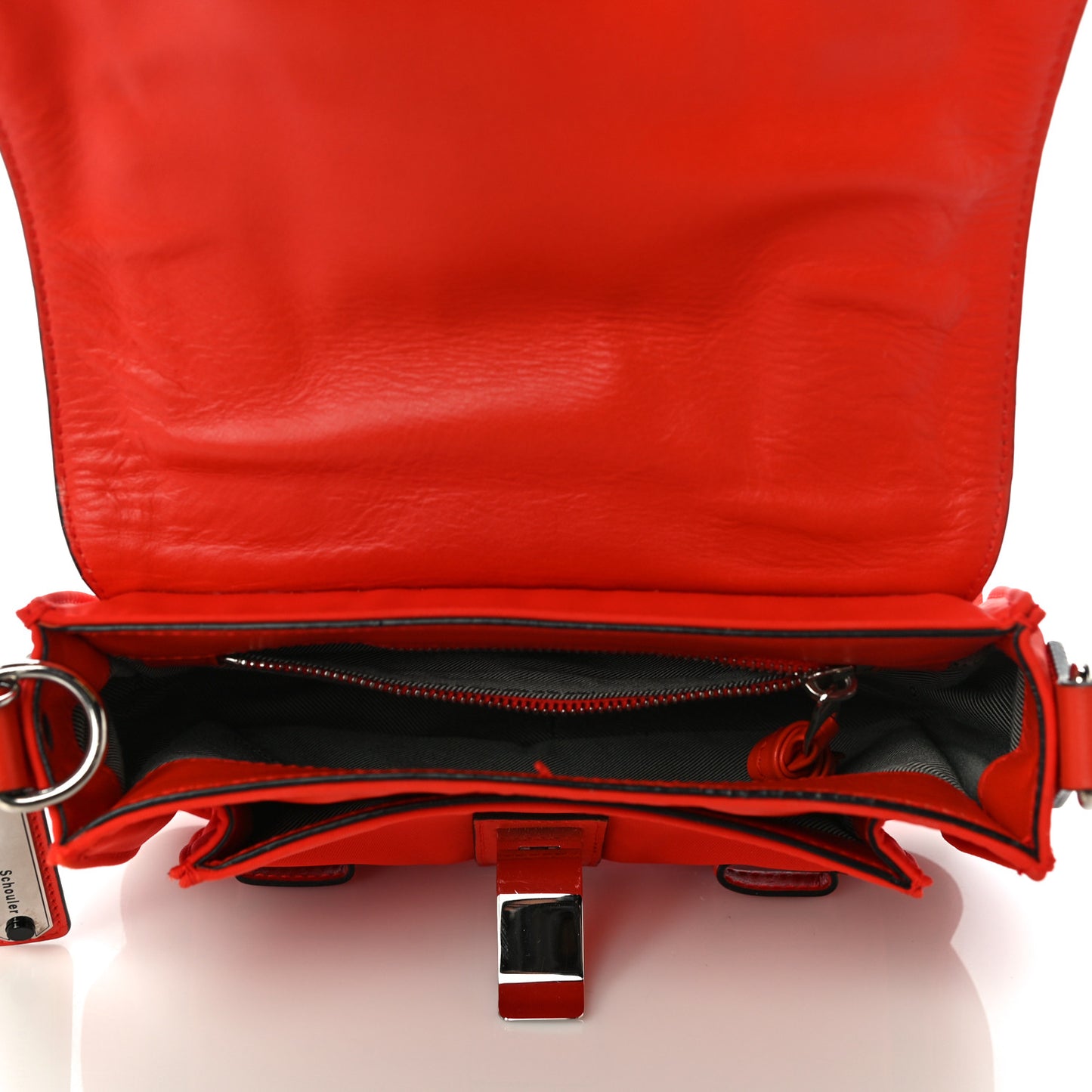 Nylon Calfskin PS1 Pouch Messenger Fire Red