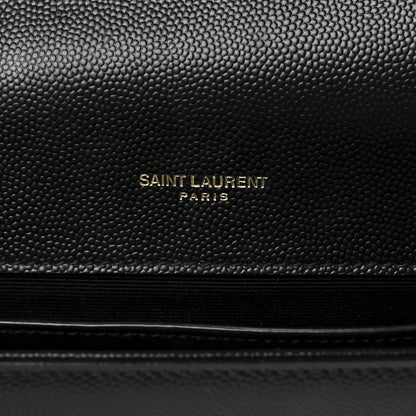 Saint Laurent Grain De Poudre Small Monogram Kate Satchel Black 6 of 12