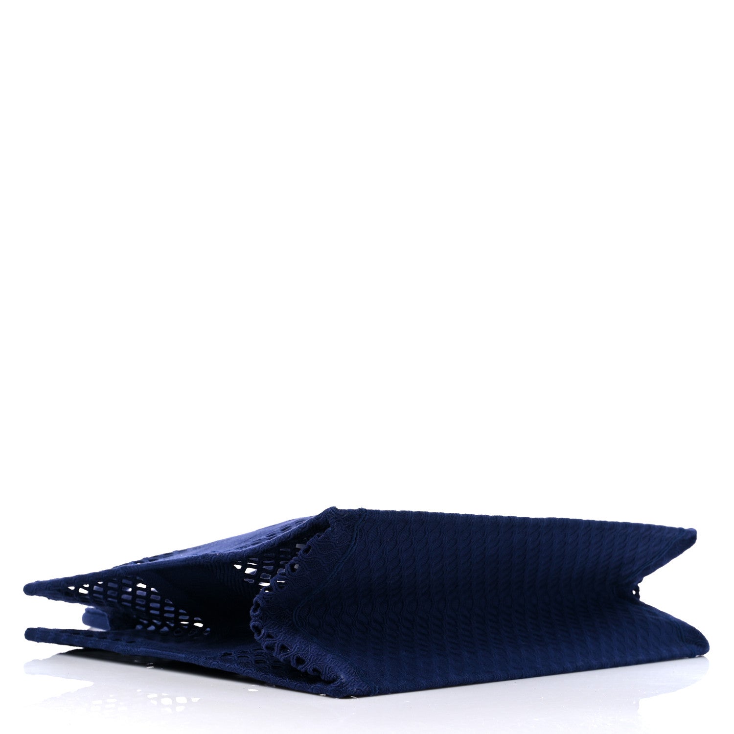 Christian Dior Mesh Embroidered Large Book Tote Navy Blue 4 of 9