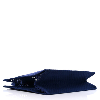 Christian Dior Mesh Embroidered Large Book Tote Navy Blue 4 of 9