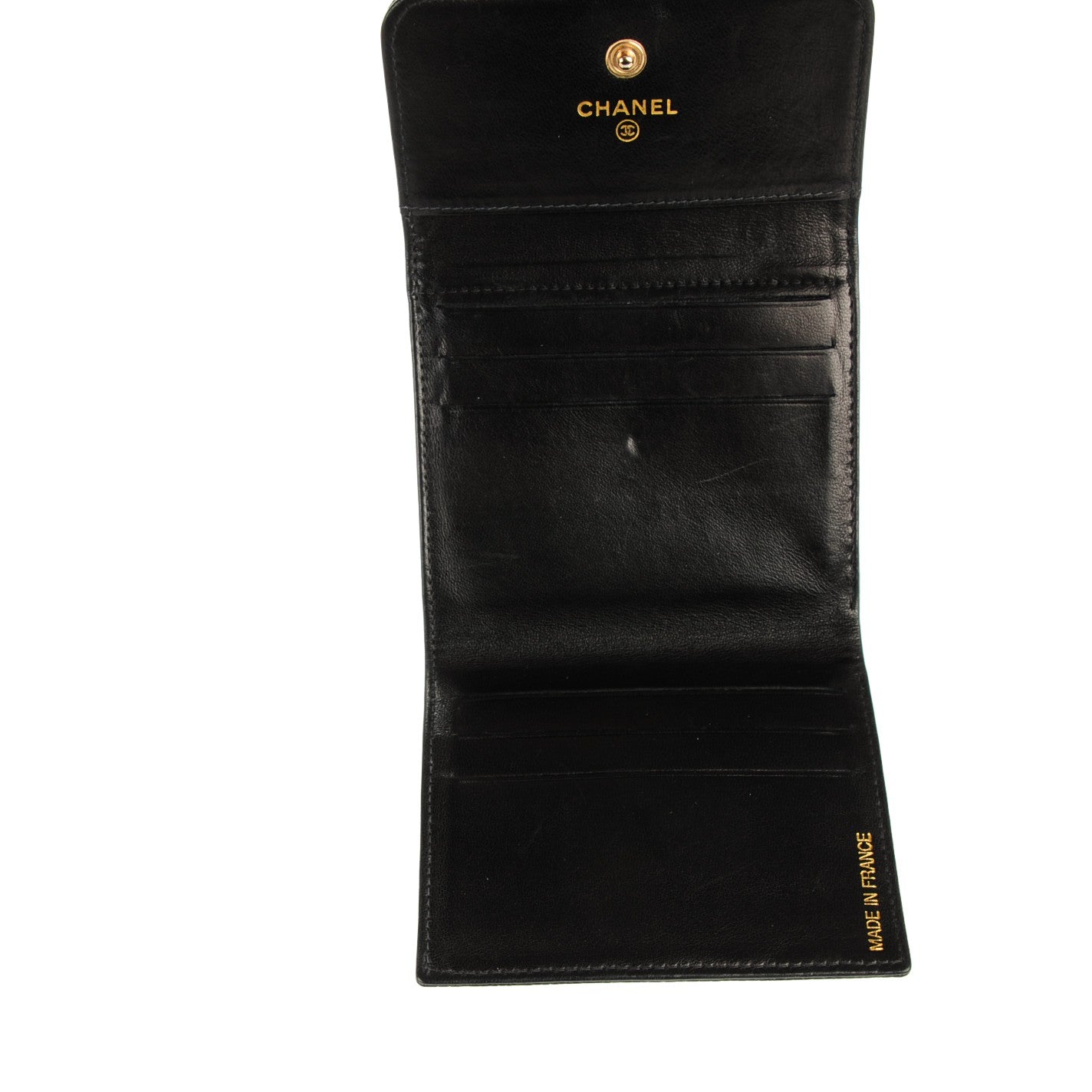 Caviar Timeless CC Compact Double Sided Wallet Black