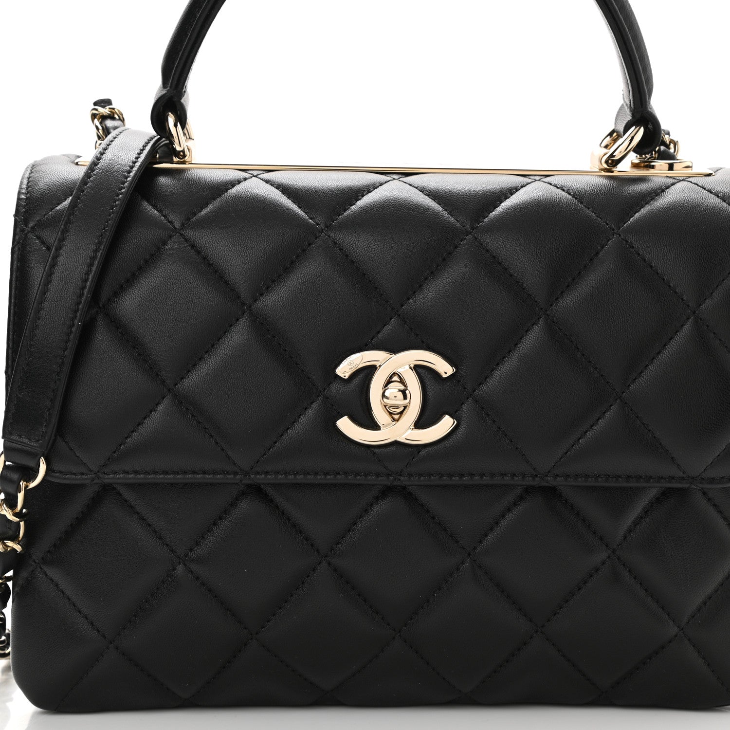 Chanel Lambskin Quilted Small Trendy CC Dual Handle Flap Bag Black 9 of 12