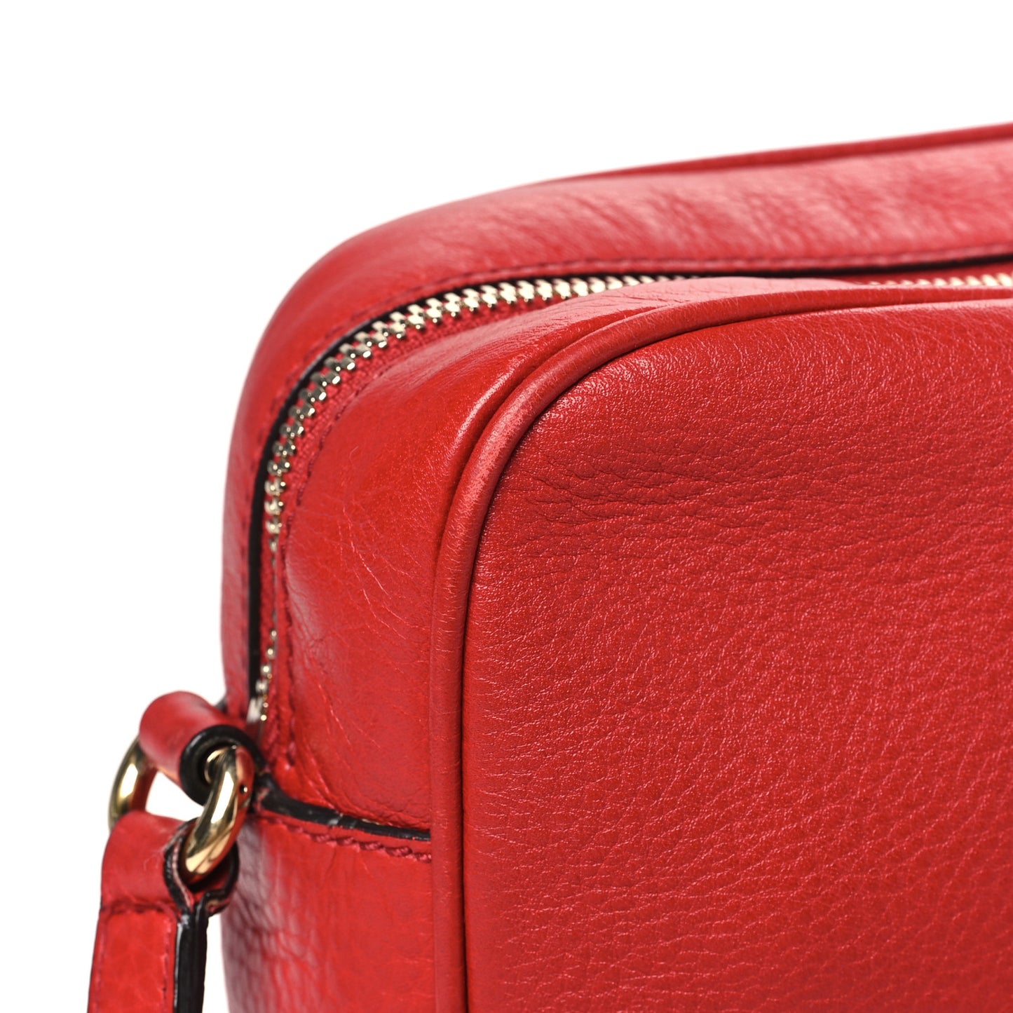 Pebbled Calfskin Small Soho Disco Bag Tabasco Red