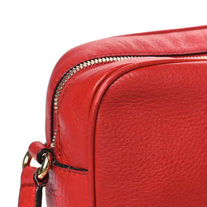 Gucci Pebbled Calfskin Small Soho Disco Bag Tabasco Red 11 of 14