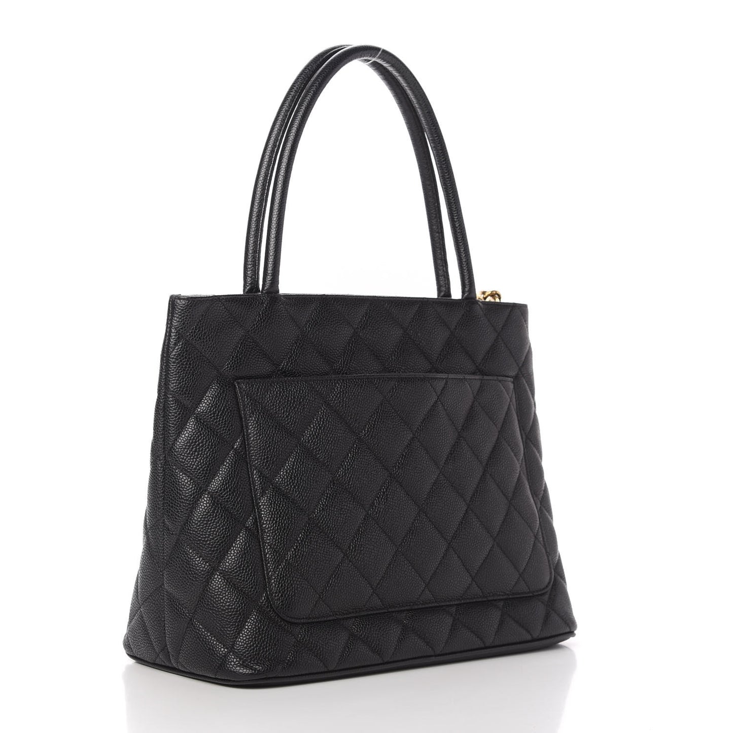 Caviar Quilted Medallion Tote Black