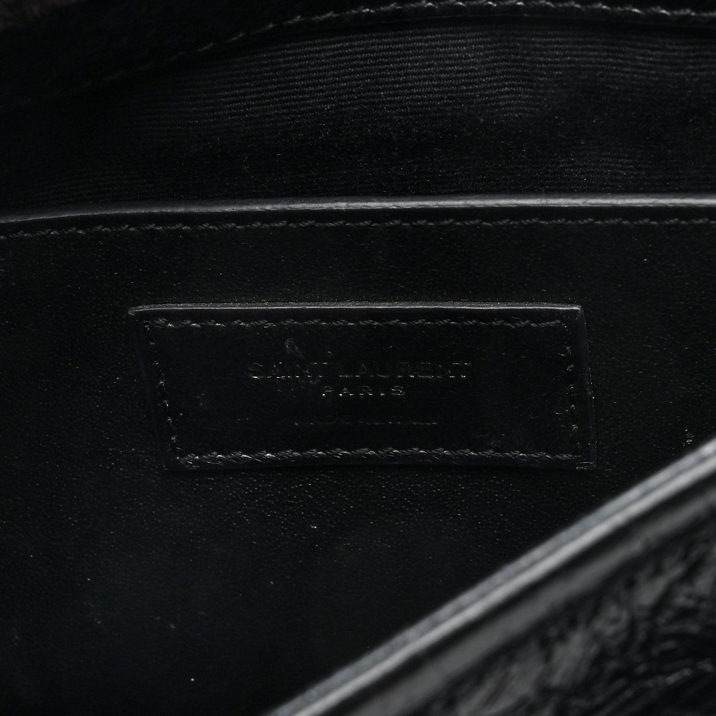 Crinkled Calfskin Matelasse Monogram Baby Niki Chain Satchel Black