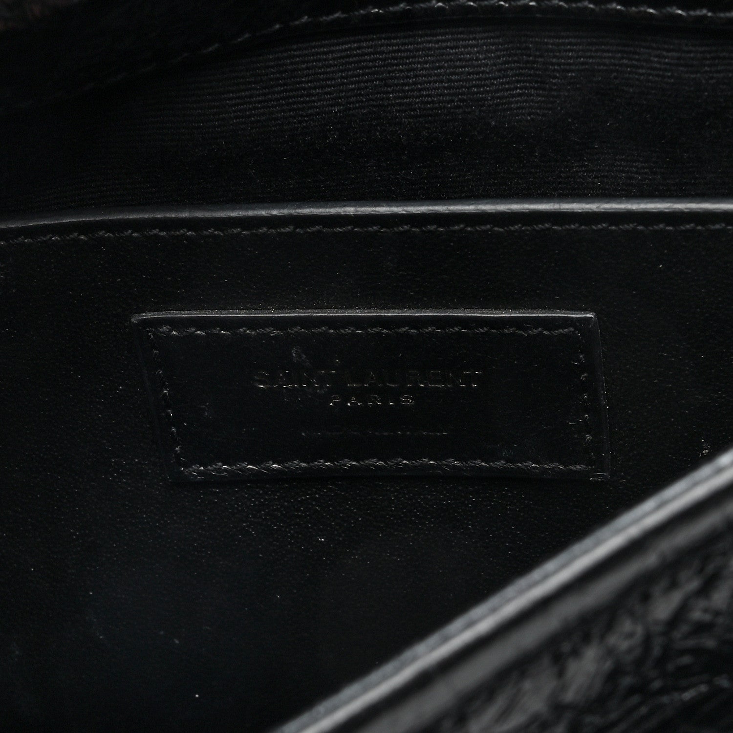 Saint Laurent Crinkled Calfskin Matelasse Monogram Baby Niki Chain Satchel Black 6 of 9