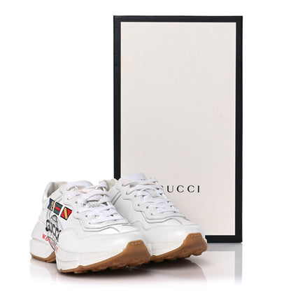 Gucci Calfskin Worldwide Womens Rhyton Sneakers 35.5 Great White 11 of 11