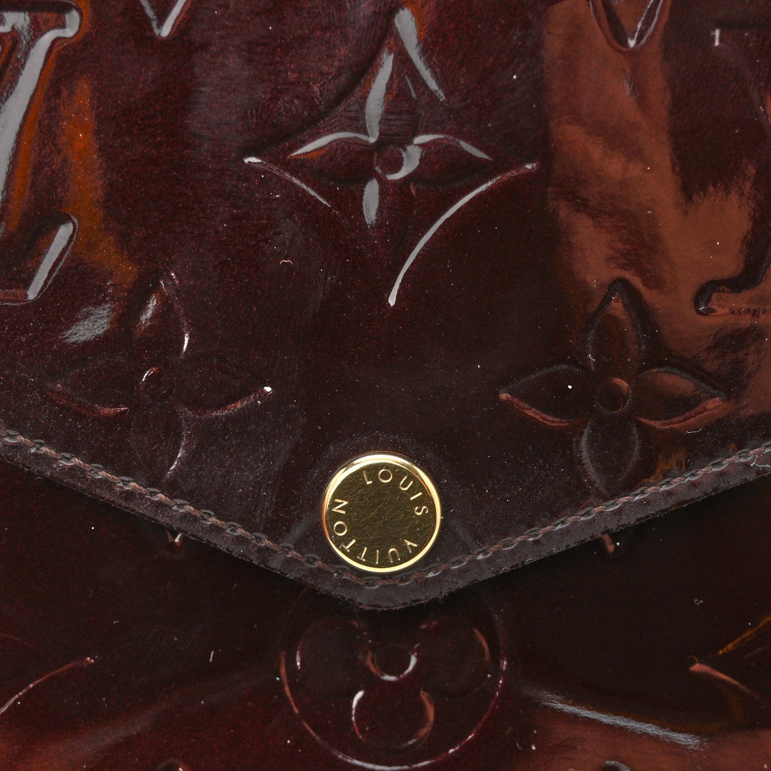 Louis Vuitton Vernis Pochette Felicie Chain Wallet Amarante 13 of 15