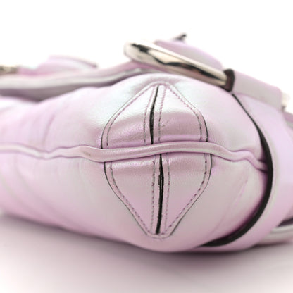 Gucci Iridescent Nappa Vertical Matelasse Medium Maxi Horsebit Chain Shoulder Bag Escape Pink 10 of 14