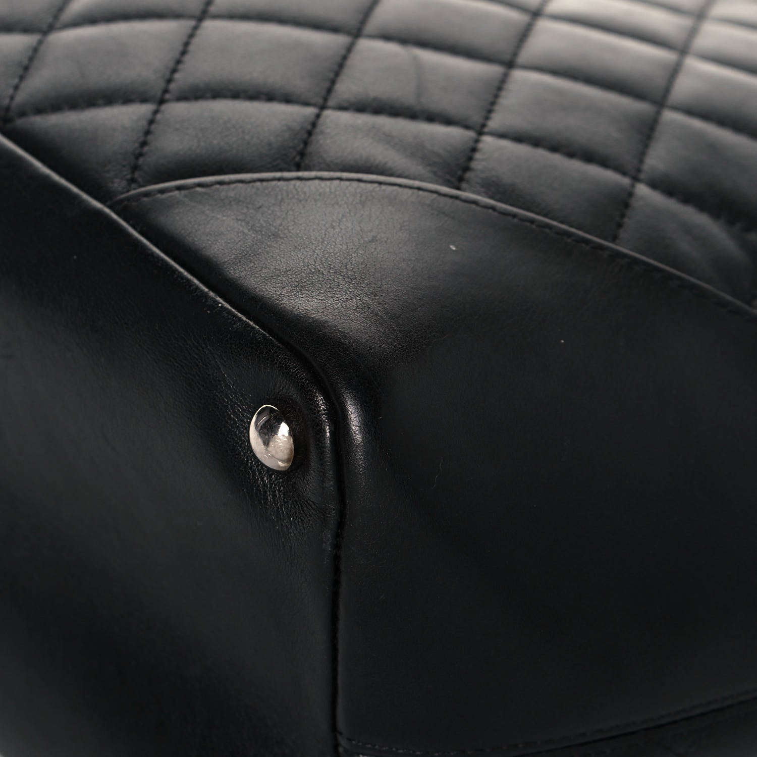 Chanel Calfskin Quilted Medium Cambon Tote Black White 10 of 17