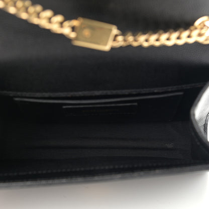 Saint Laurent Grain De Poudre Small Monogram Kate Satchel Black 5 of 10