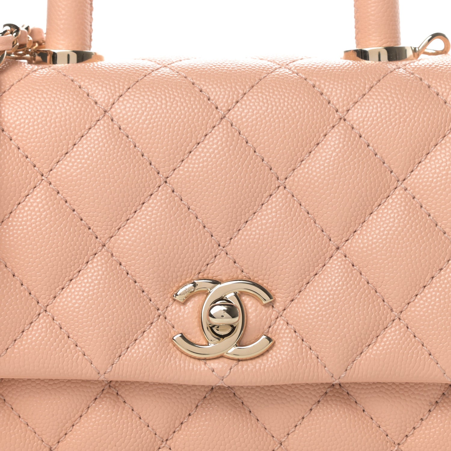 Chanel Caviar Quilted Extra Mini Coco Handle Flap Rose Clair 8 of 11