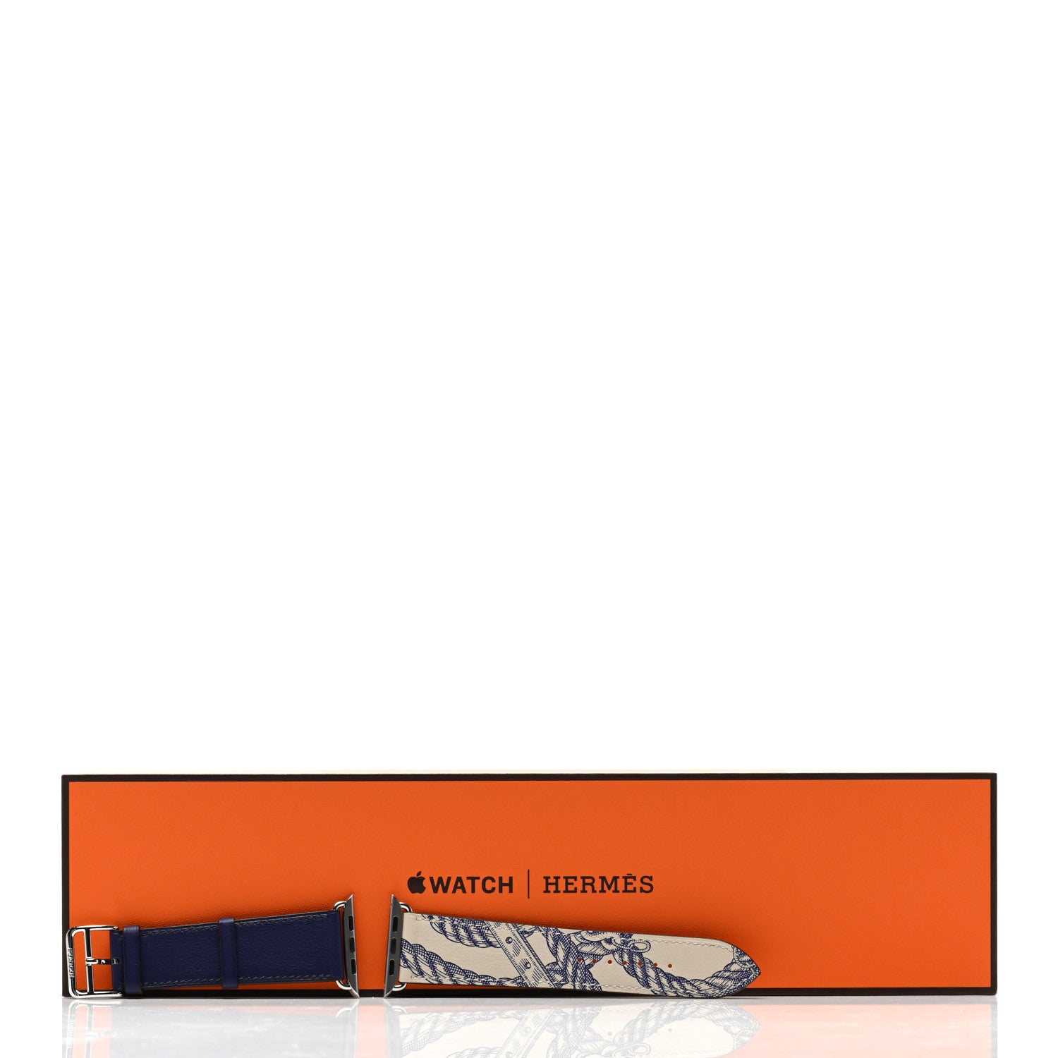 Hermes Swift Circuit 24 45mm Apple Watch Single Tour Band Encre Beton 7 of 7