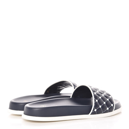 Valentino Garavani Nappa Free Rockstud Spike Pool Slide Sandals 38 Marine 4 of 12