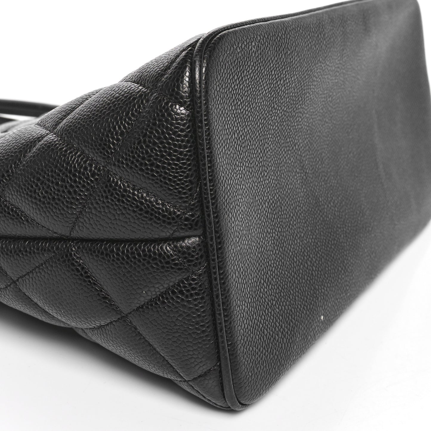 Caviar Quilted Medallion Tote Black