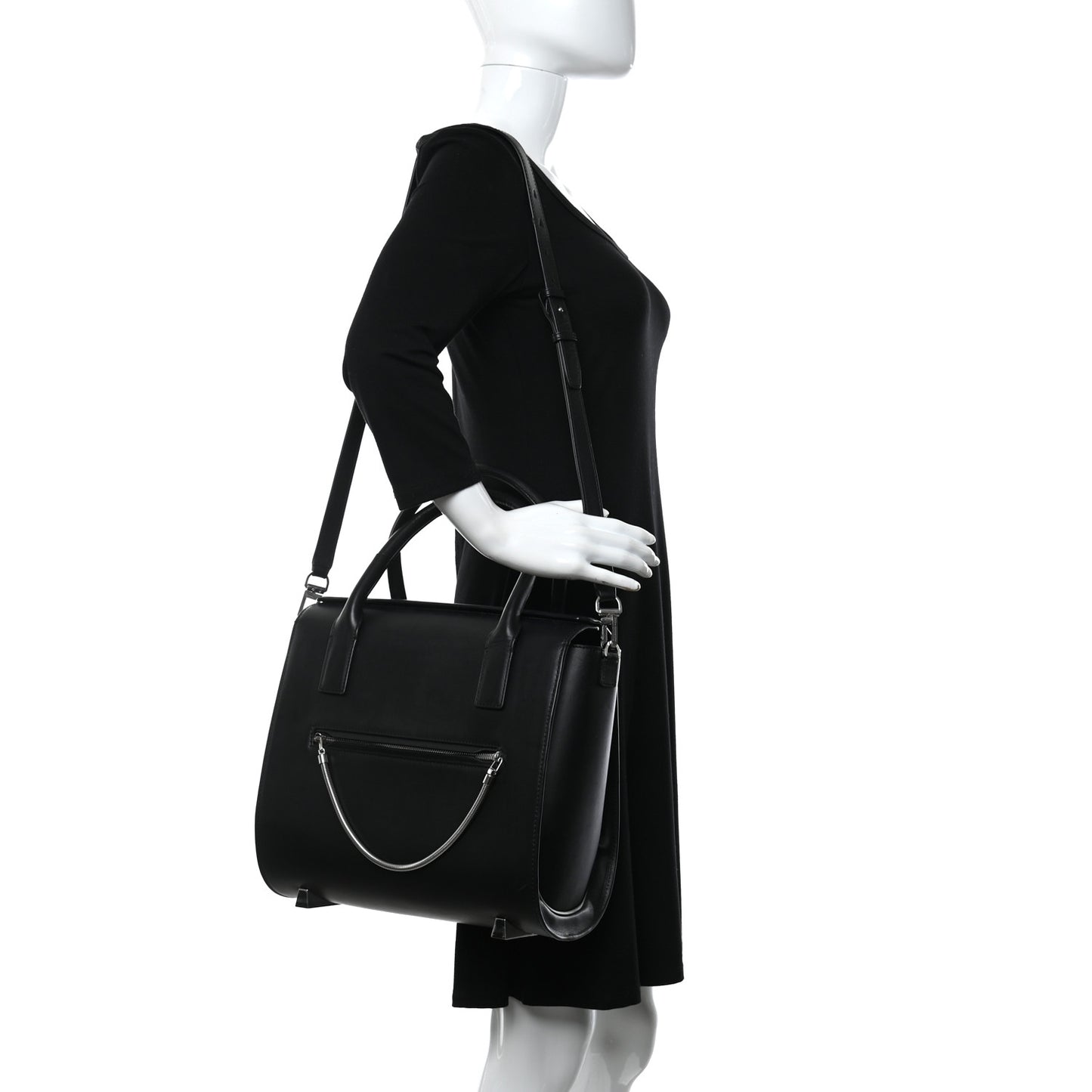 Smooth Calfskin Large Chastity Bag Black Rhodium Hardware