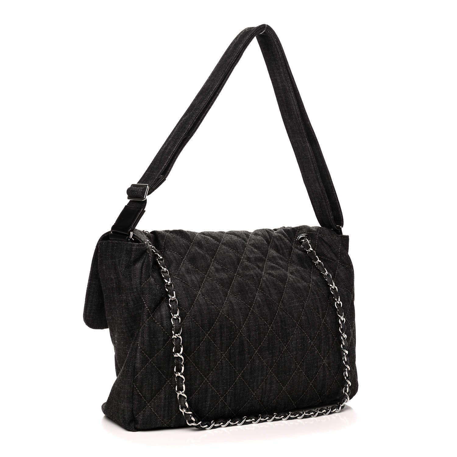 Chanel Denim Quilted Stretch Spirit Messenger Bag 2 of 4