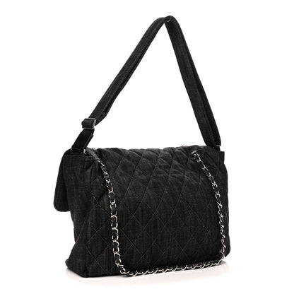 Chanel Denim Quilted Stretch Spirit Messenger Bag 2 of 4