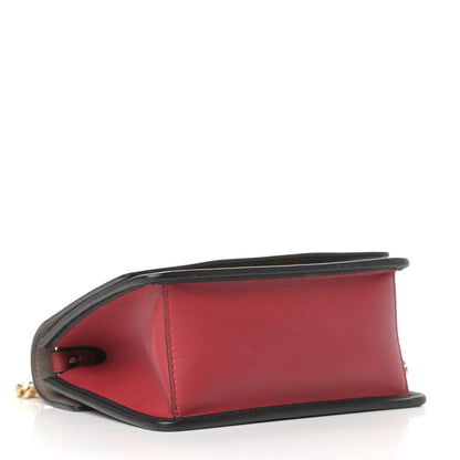 Fendi Vitello Century F is Fendi Bi-Color FF 1974 Embossed Small Kan I Shoulder Bag Fragola Maya Black 4 of 10