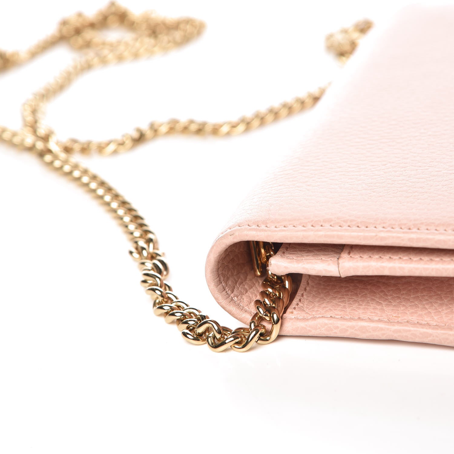 Gucci Dollar Calfskin Mini GG Marmont Chain Wallet Perfect Pink 10 of 15
