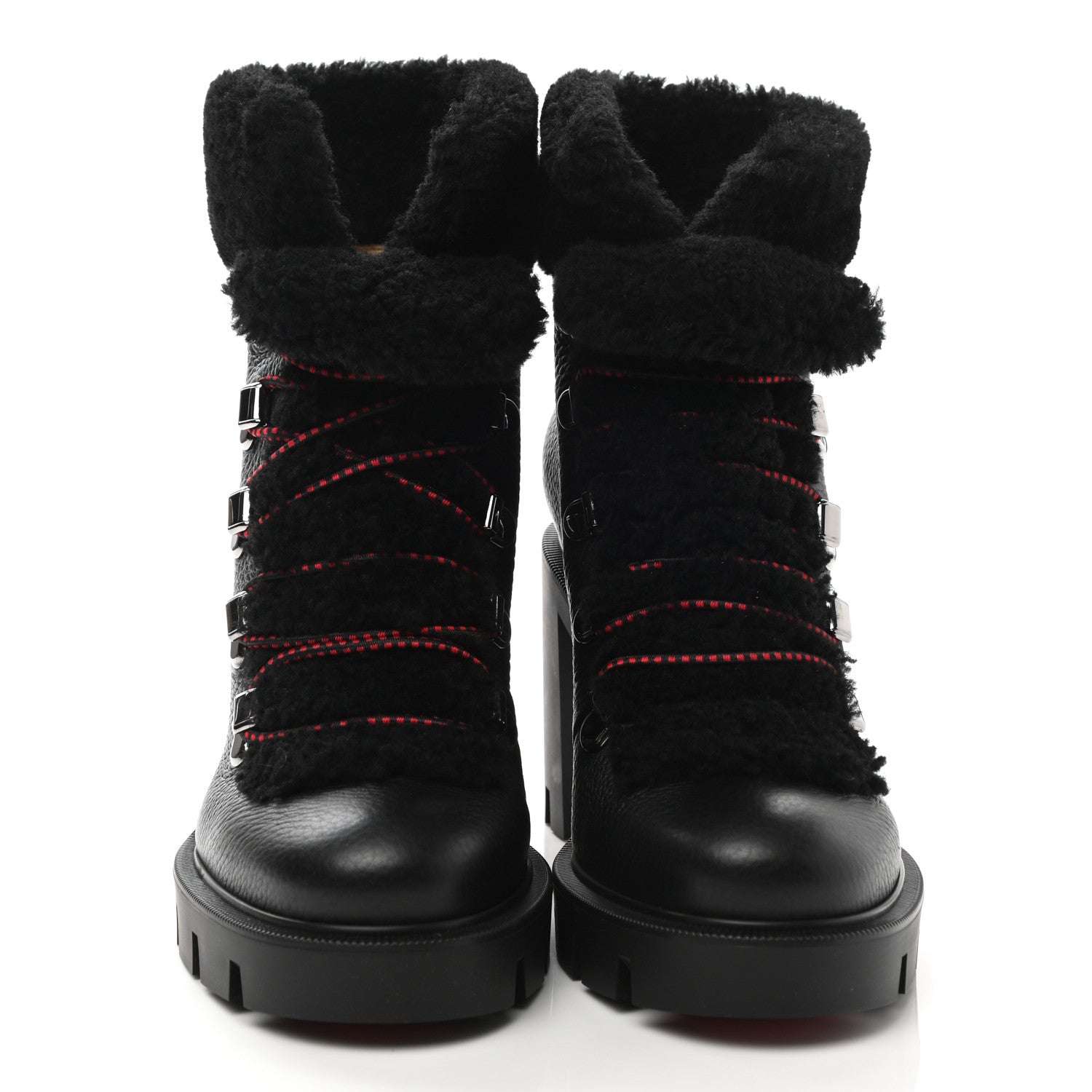 Christian Louboutin Calfskin Shearling Edelvizir 70 Desert Boots 37 Black 2 of 8
