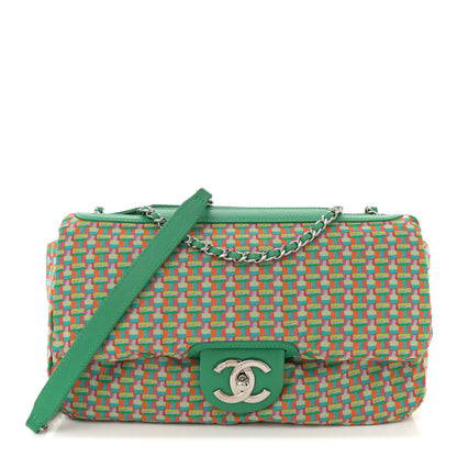 Chanel Rubber Quilted Lambskin Medium Coco Rain Flap Green 2 of 14
