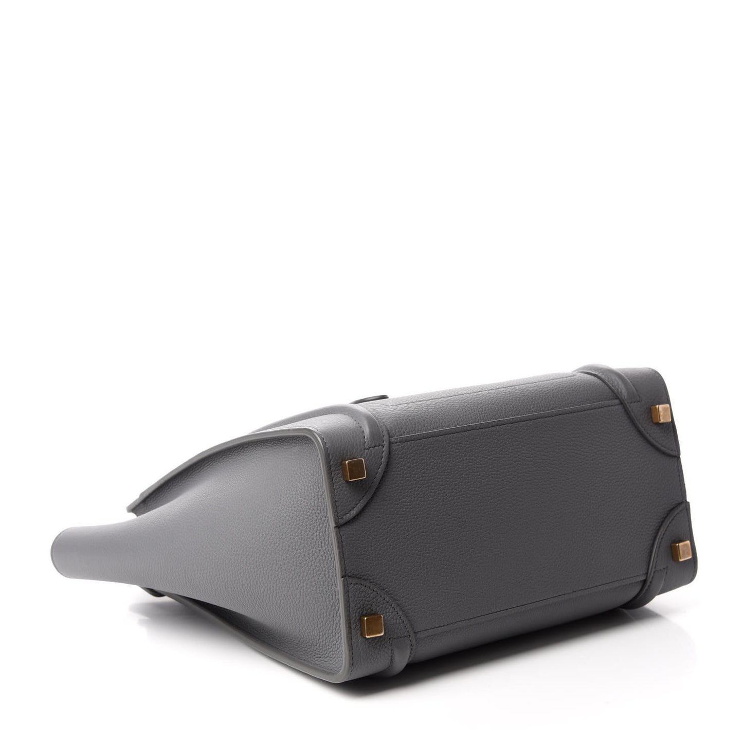 Drummed Calfskin Micro Luggage Kohl