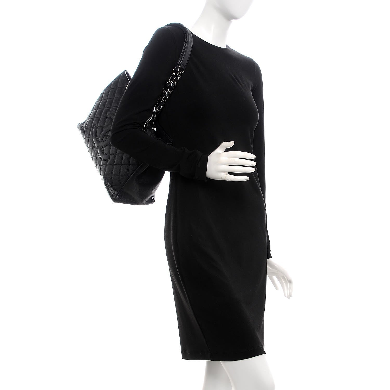 Chanel Caviar Quilted Grand Shopping Tote GST Black 2 of 10