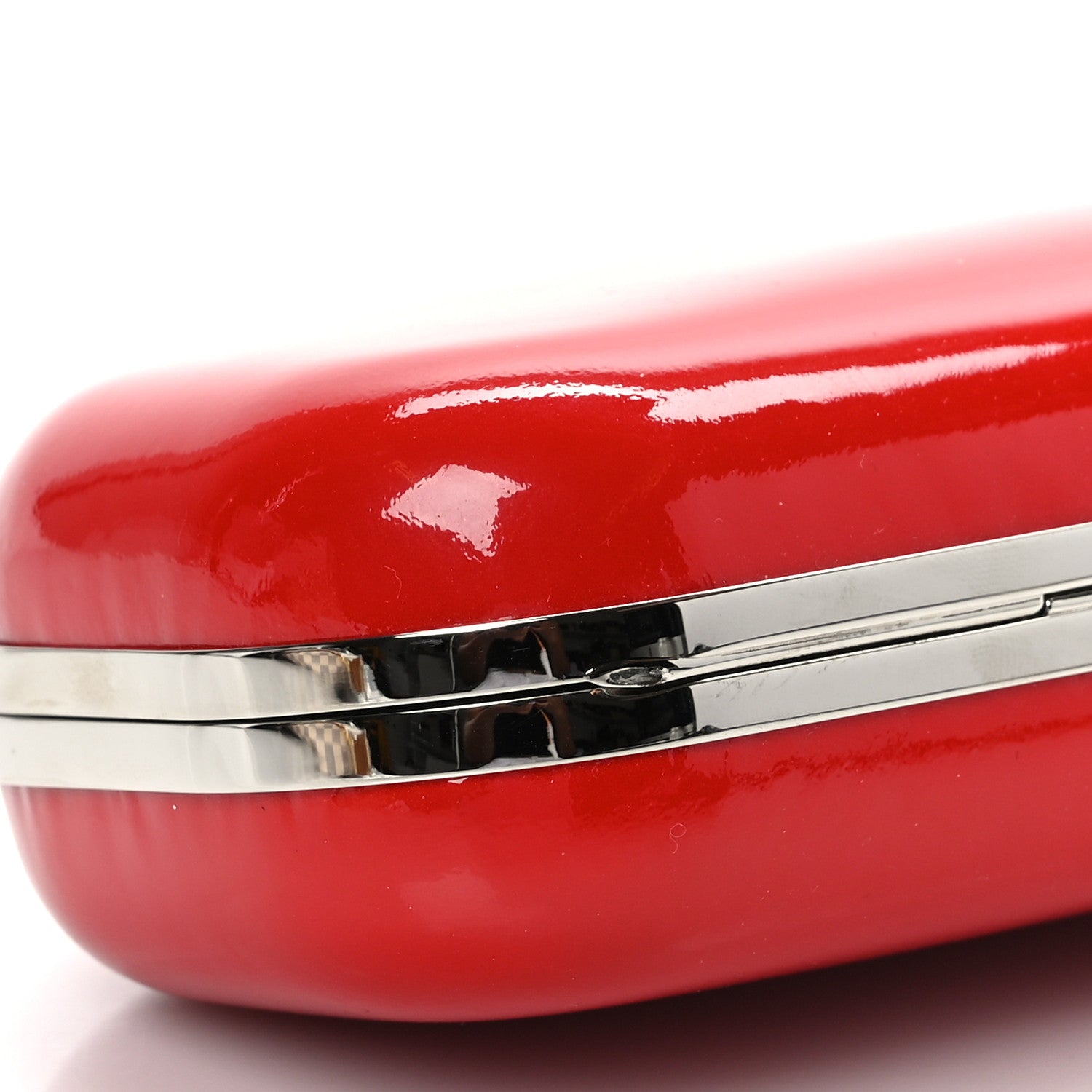 Alexander McQueen Patent Skull Knuckle Clutch Red 9 of 10