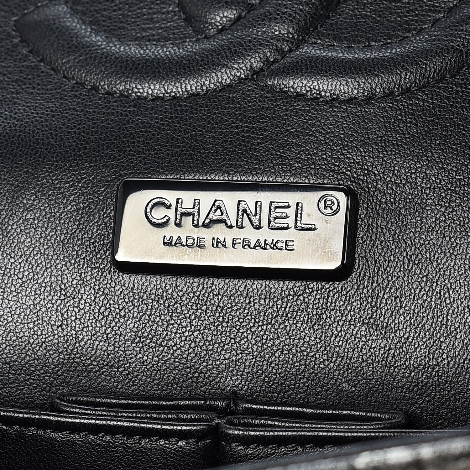Chanel Lambskin Hand Painted Medium Double Flap Black 8 of 9